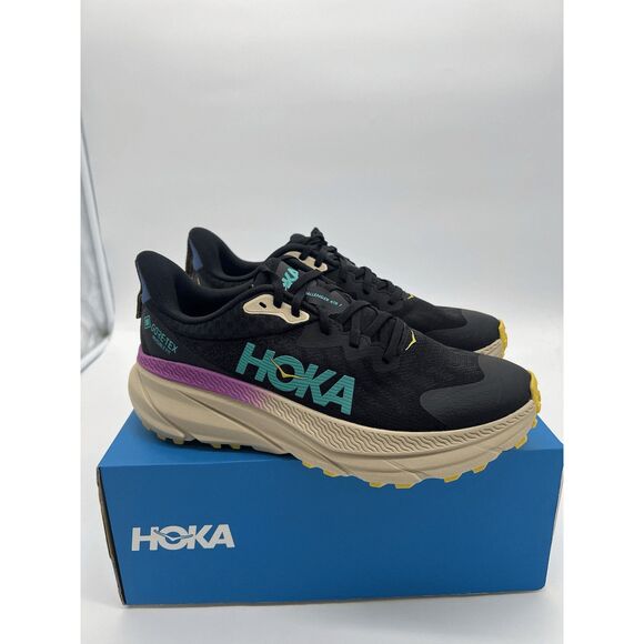 Hoka One One Men's Challenger ATR 7 GTX Gore-Tex Black/Oatmeal Trail Sz 9 New - Picture 3 of 10